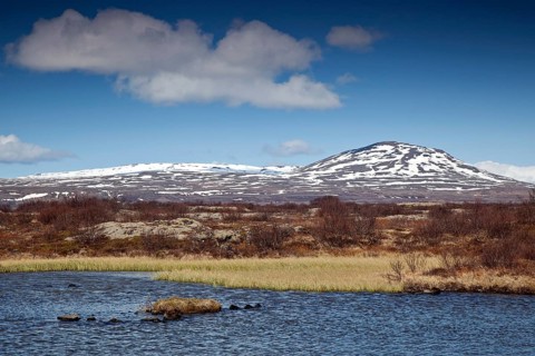 Landscape and Pingvallavatn lake at Thingvellir