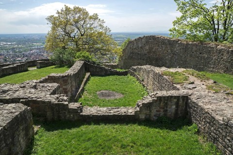 Foundation walls of the former castle Schauenburg