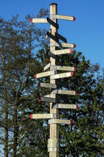 Signpost in Ursberg