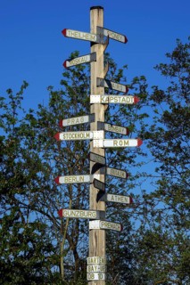 Signpost in Ursberg