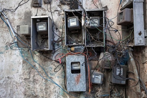 Dilapidated electricity meter