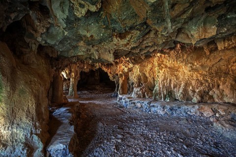 Cave in a karst cone