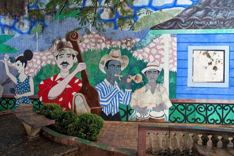 Painted house wall