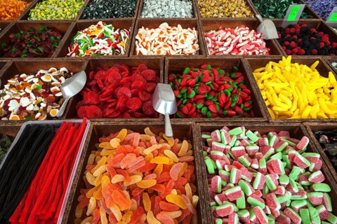 Various colorful sweets