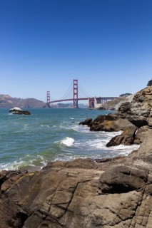 View from Baker Beach to Golden Gate Bridge