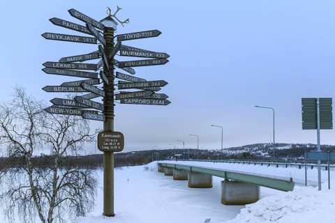 Signpost pointing in all directions