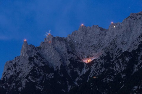 Mountain fire at the Karwendel