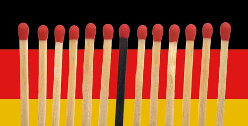 black match among several bright matches