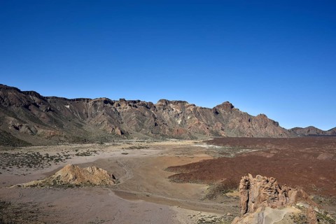 Foothills of solidified lava