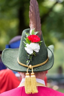 Green hat with brim