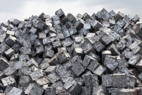 Mountain of scrap metal