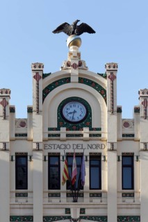 Facade with clock