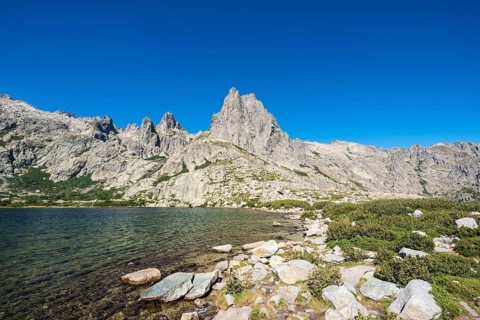 Mountain lake Lac de Melo