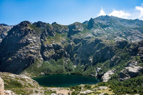 Mountain lake Lac de Melo