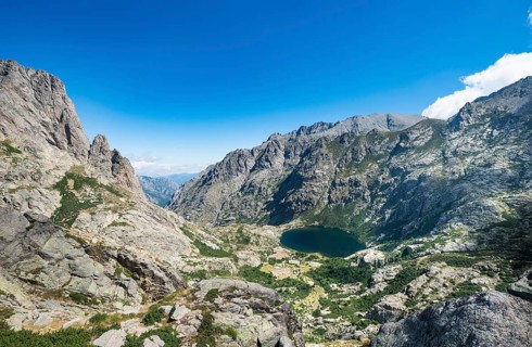 Mountain lake Lac de Melo