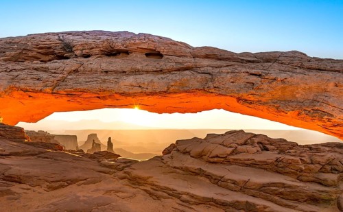 View through Natural Arch