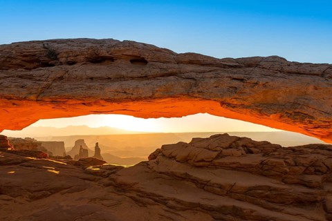 View through Natural Arch