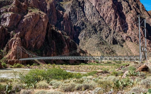 Suspension Bridge of the Bright Angel Trail over the Colorado River