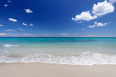 Sandy beach with turquoise water