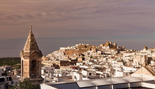 Cityscape with cathedral