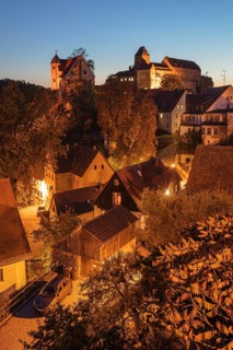 Hohnstein Castle at dusk