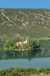 Visovac Monastery on the small island of Visovac