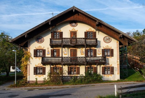 Farmhouse with air painting