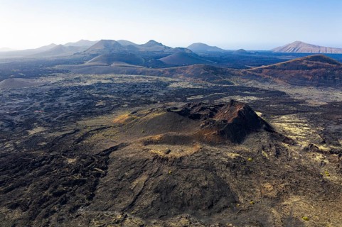 Crater of the volcanic cone Santa Catalina