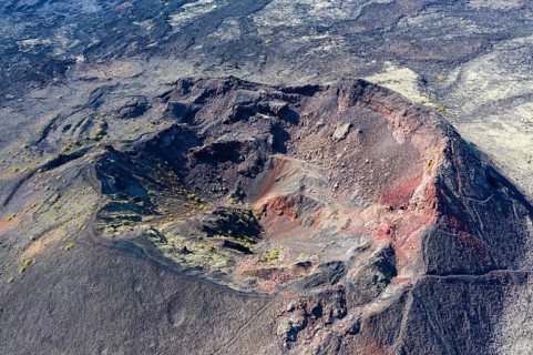 Crater of the volcanic cone Santa Catalina