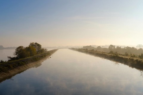 Isar canal at the Ismaninger reservoir