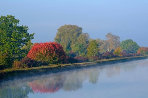 Isar canal at the Ismaninger reservoir