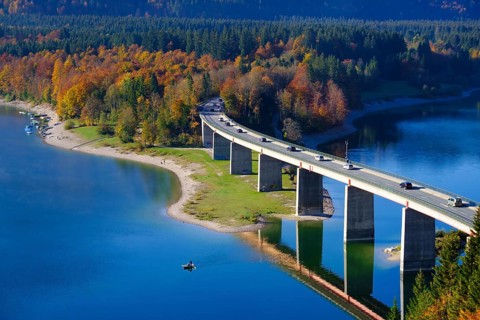 Bridge over Lake Sylvensteinsee