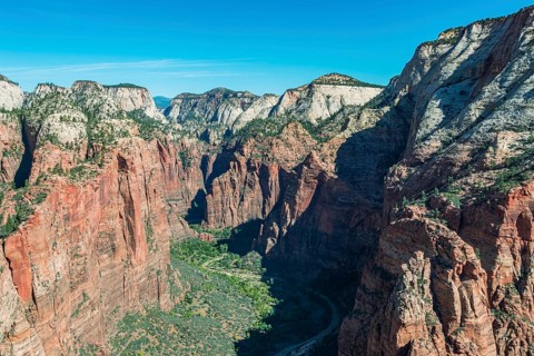 View of Zion Canyon from Angels Landing
