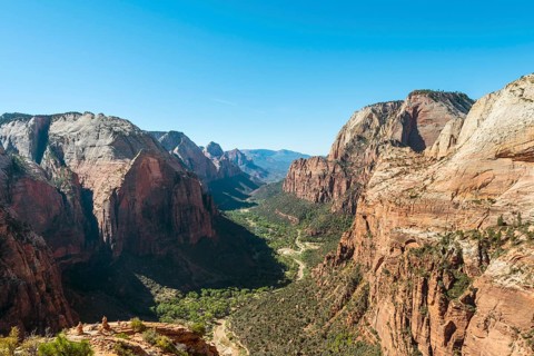 View of Zion Canyon from Angels Landing
