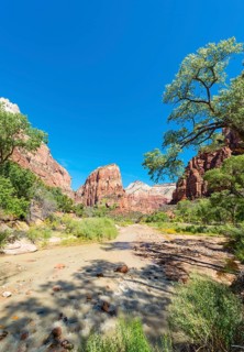 View of rock formation Angels Landing