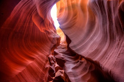 Colourful sandstone formation