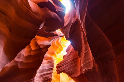 Colourful sandstone formation