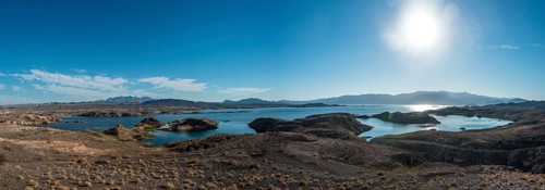 Dry landscape with lake Mead
