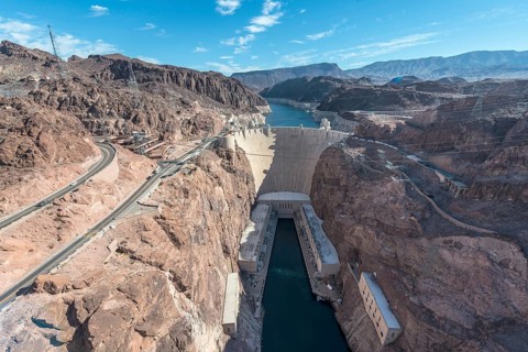 View of Hoover Dam from Mike O'Callaghan-Pat Tillman Memorial Bridge
