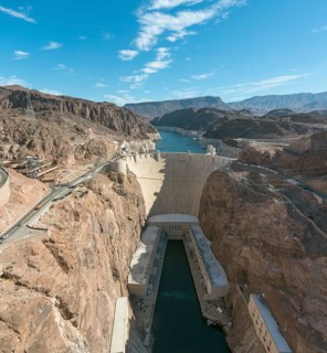 View of Hoover Dam from Mike O'Callaghan-Pat Tillman Memorial Bridge