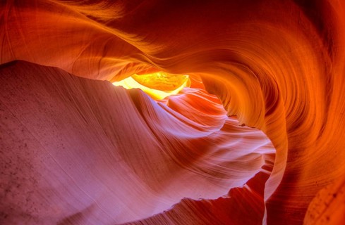 Colourful sandstone formation
