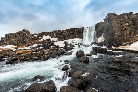 Oxararfoss Waterfall
