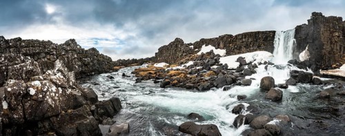 Oxararfoss Waterfall