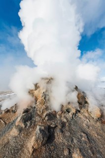 Steaming fumarole