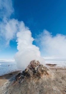 Steaming fumarole