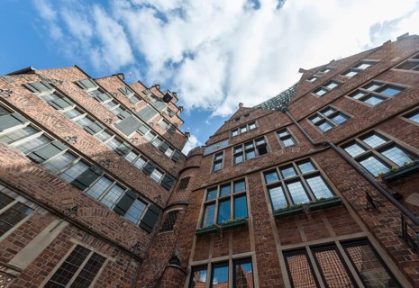 Brick houses in the Bottcherstrasse