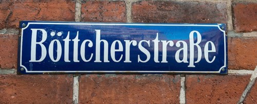 Street sign Bottcherstrasse