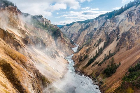 Yellowstone River flows through Gorge