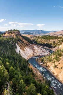 View from Calcite Springs Overlook to Yellowstone River