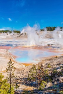 Steaming geyser